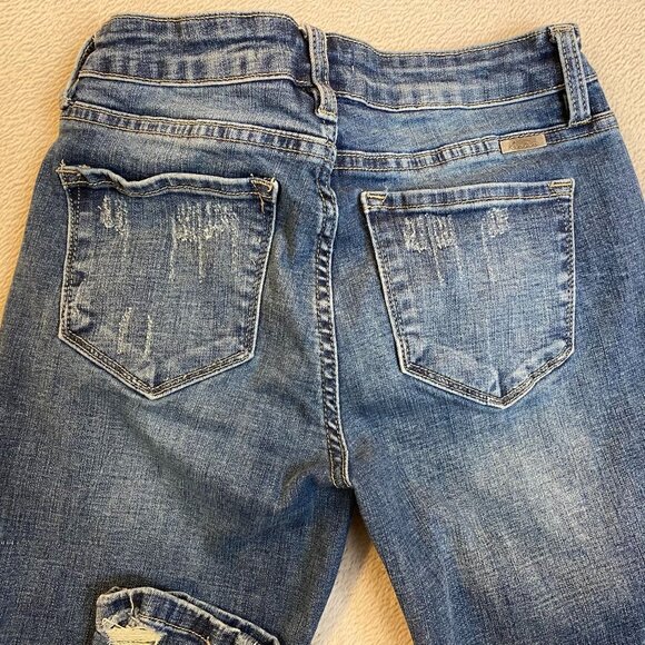 KanCan Womens Jeans Size 27 Distressed Skinny Blue Denim Cotton/Spandex - Picture 16 of 16